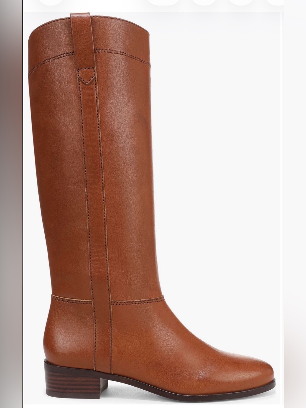 Veronica Beard Dwyer Tall Leather Boots in Caramel Brown Tan 7.5